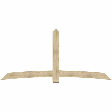 Ekena Millwork Bellingham Rough Sawn Timber Gable Bracket, Douglas Fir, 108"W x 49"H x 6"D x 6"F, 11/12 Pitch GBW108X49X0606BEL00RDF